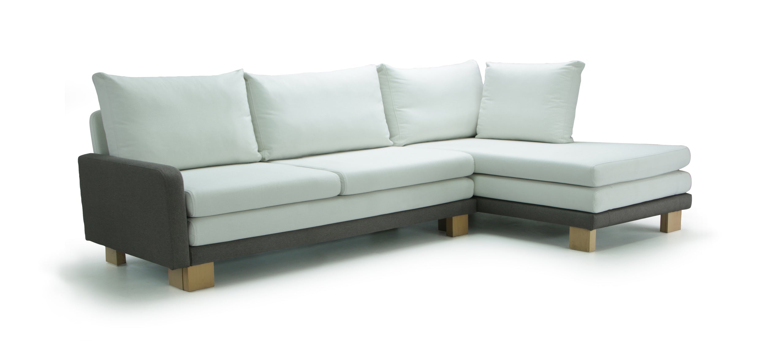 B12 sofa bed  - corner set 252x160cm on white background