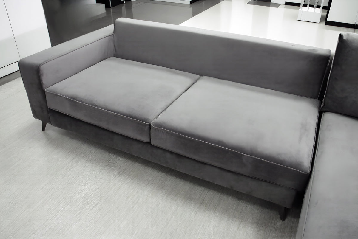 Corner sofa Connor - brown color without back pillow
