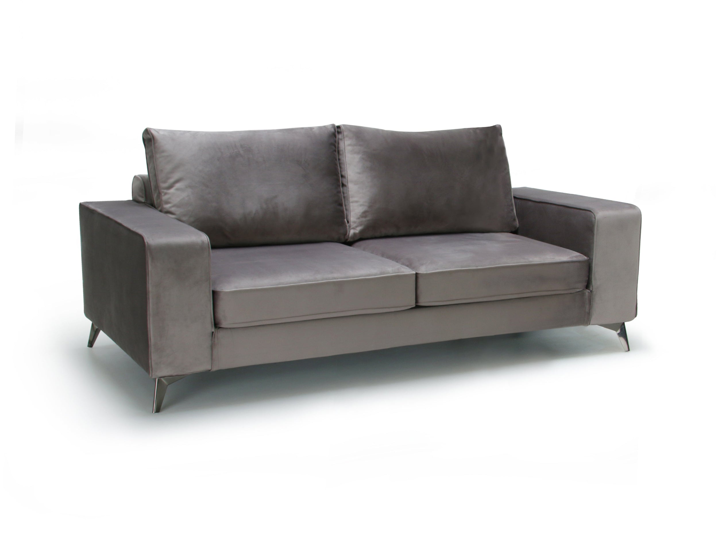 Two seats sofa, Connor - brown color on a white background.