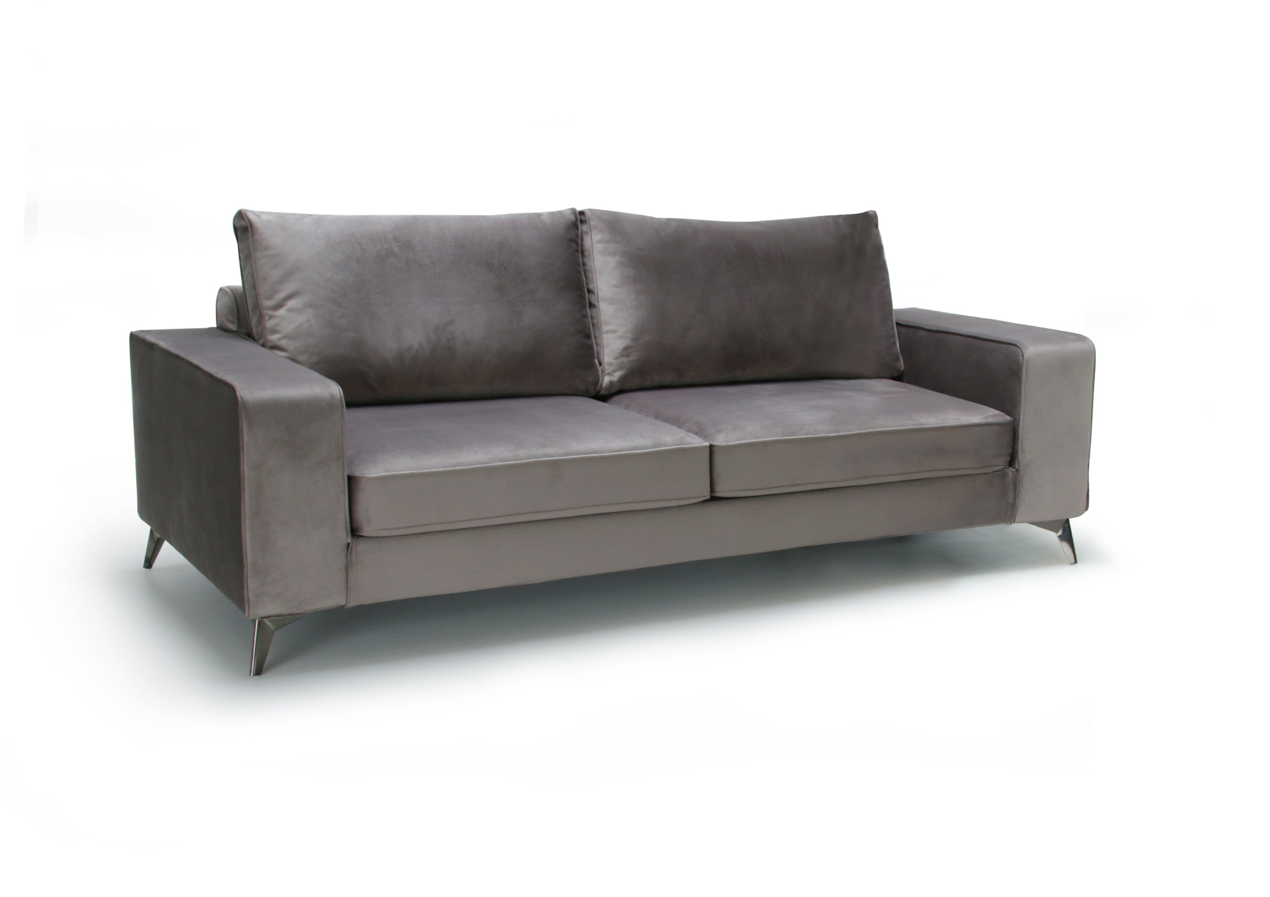 Three seats sofa, Connor -brown color on a white background.