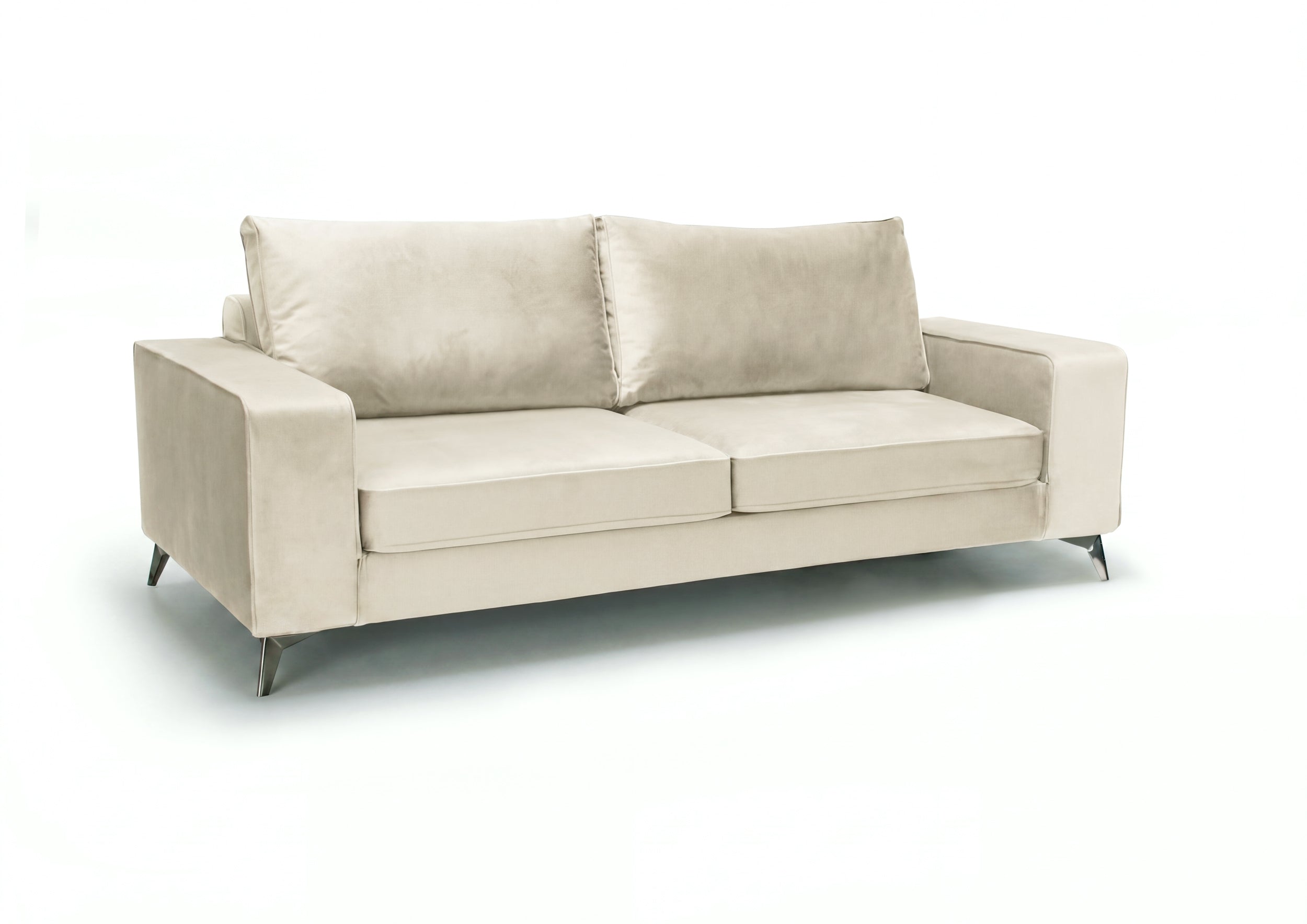 Three seats sofa, Connor - beige color on a white background.